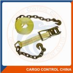 EB50016 2" RATCHET STRAP WITH CHAIN ANCHORS